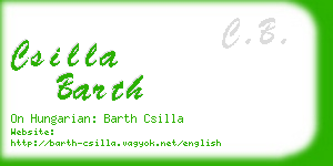 csilla barth business card